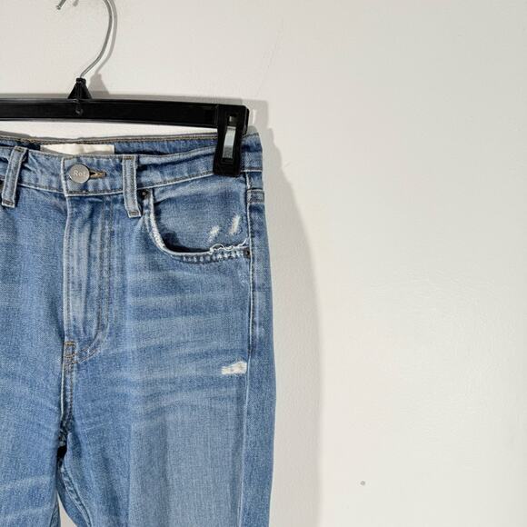 Reformation Julia High Rise Cigarette Ankle Distressed Denim Jeans Antigua 25 - Picture 10 of 16